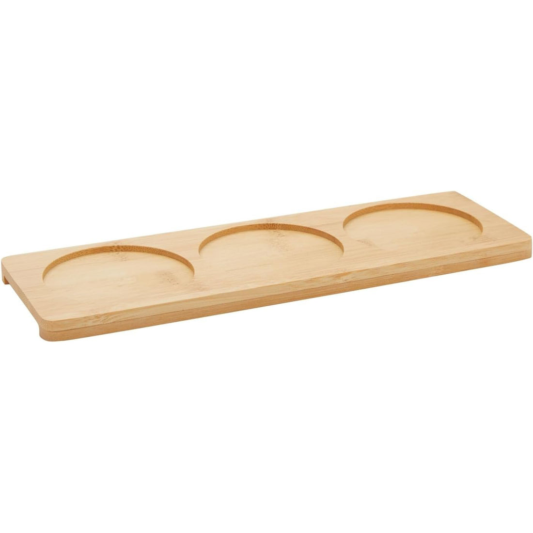 Set De 3 Condimenteros De Vidrio Y Bambú
